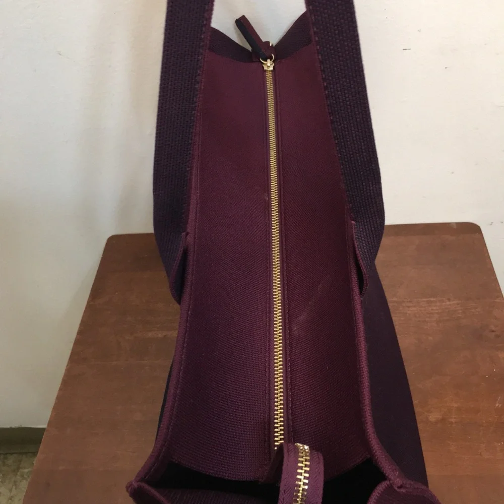 Rothy’s The Classic Tote Dark Aubergine Laptop Work Travel Shoulder Bag - Picture 10 of 16